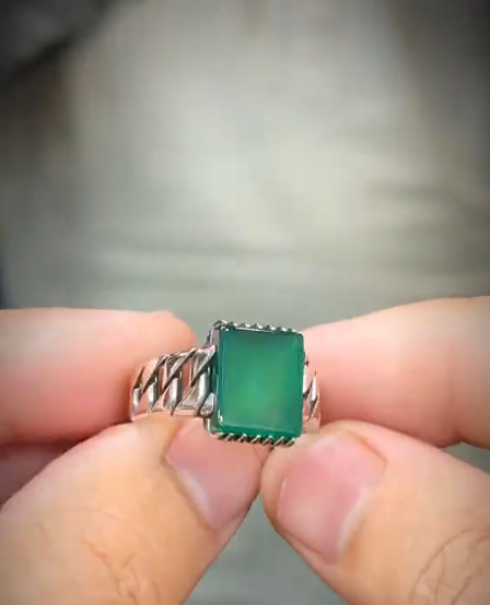 The Green Amber Ring Ring Store